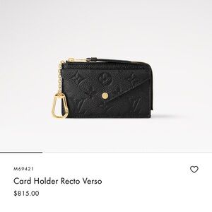 Louis Vuitton Black Pouch with Gold Zipper